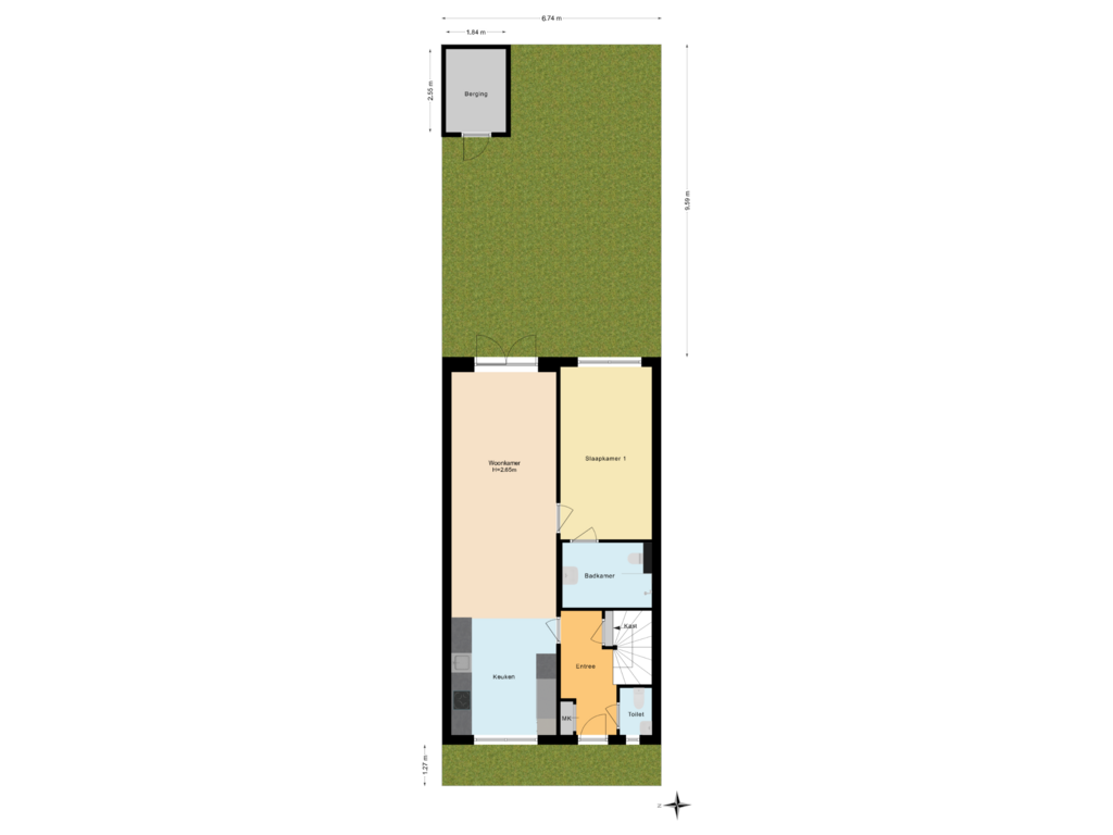 Bekijk plattegrond van Situatie van Waarderpad 3