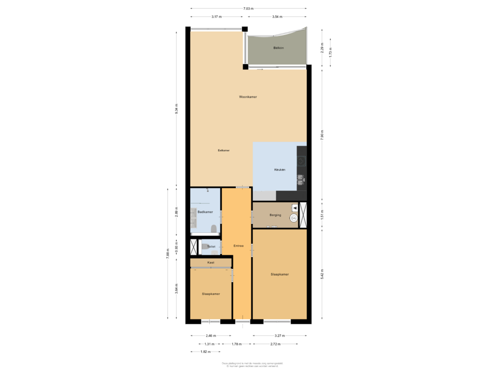 View floorplan of Appartement of Noordzeestraat 51