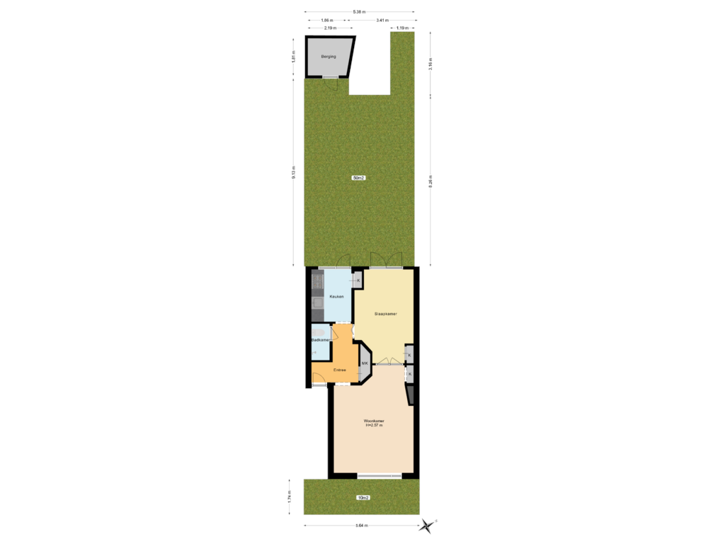 View floorplan of Situatie of Ferdinand Bolweg 13