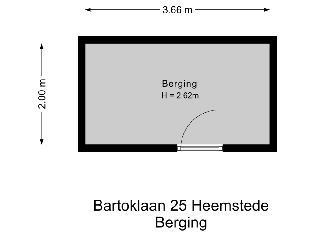 Bekijk plattegrond van Berging van Bartoklaan 25