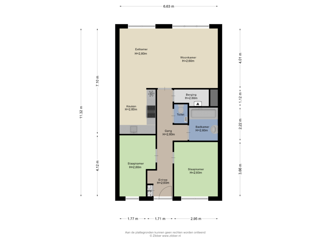 View floorplan of Appartement of Avenue Carré 191