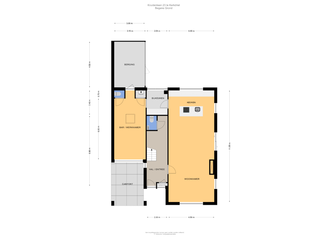 View floorplan of Begane grond of Kruidenlaan 23