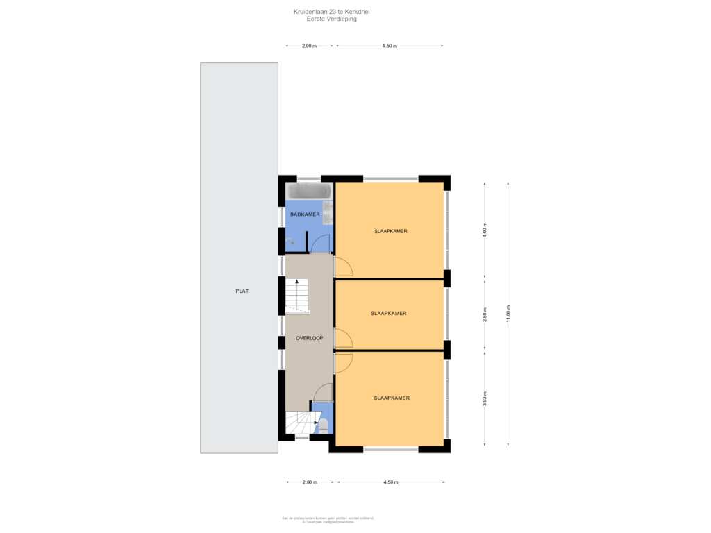 View floorplan of Eerste Verdieping of Kruidenlaan 23