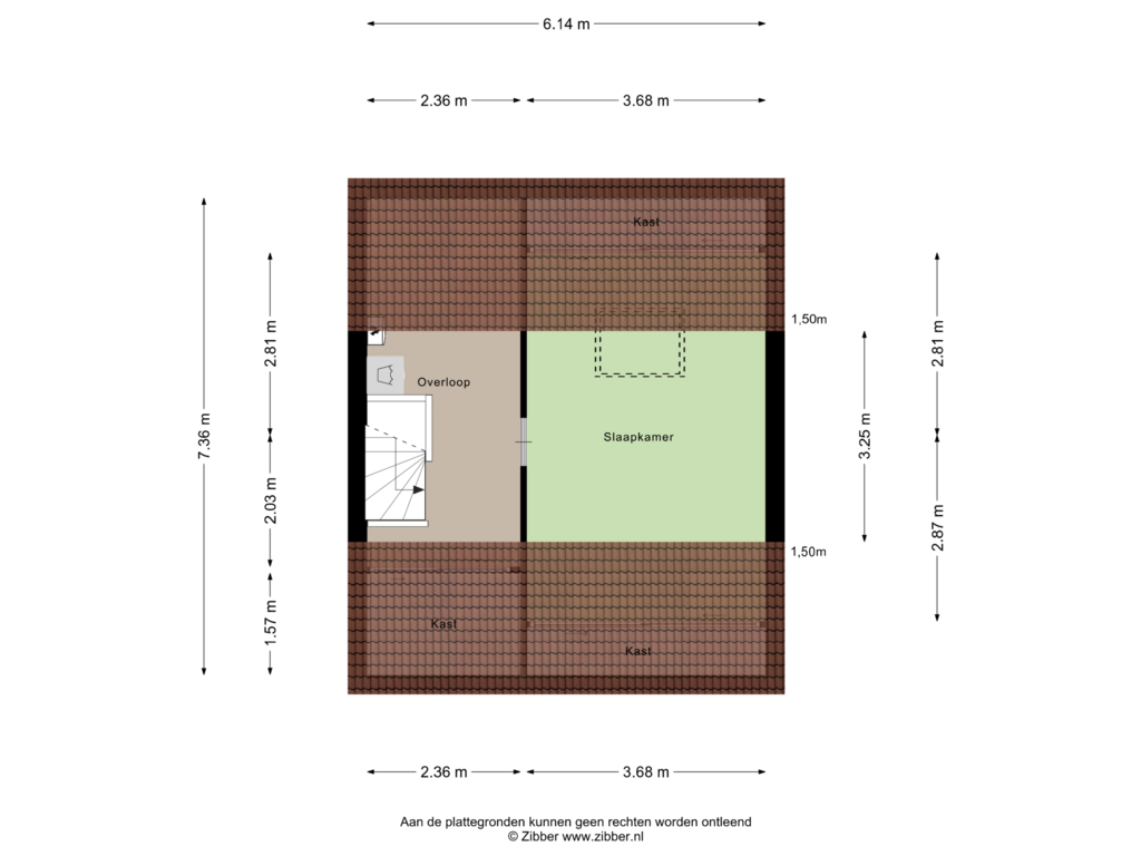 View floorplan of Tweede Verdieping of Walenburgstraat 3