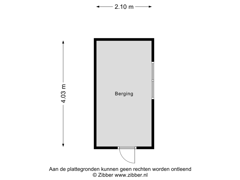 View floorplan of Berging of Walenburgstraat 3