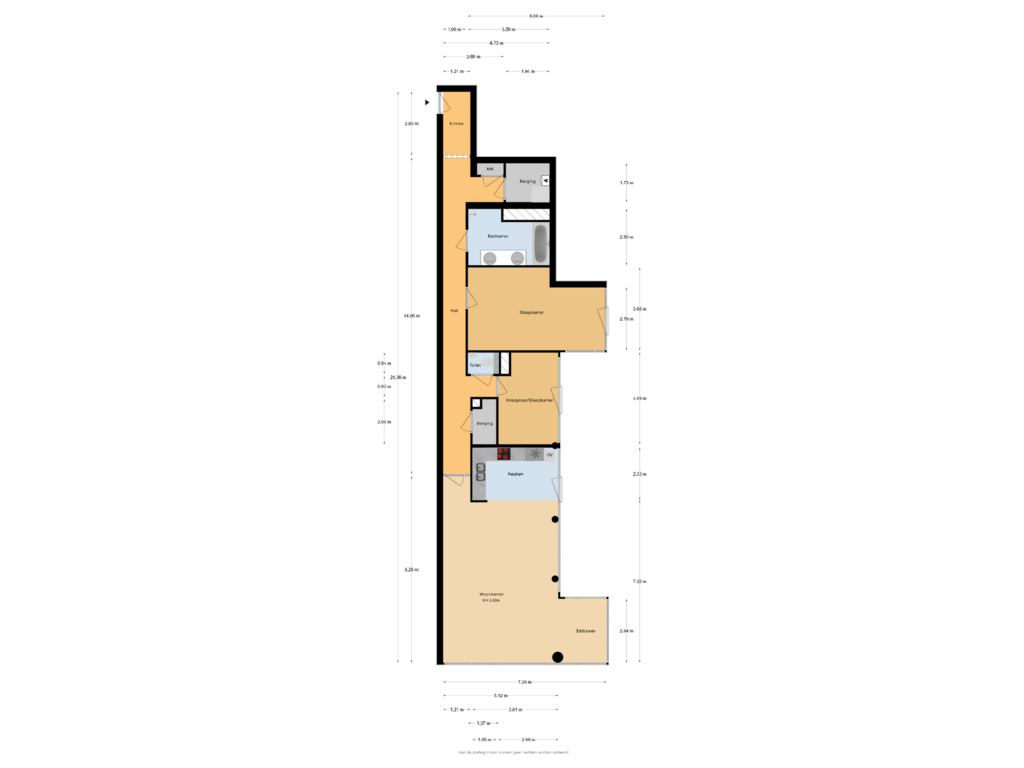 Bekijk plattegrond van Appartement van Herculeslaan 136