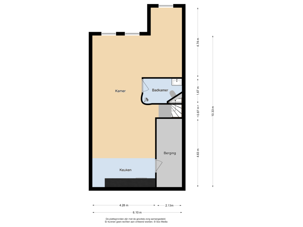 View floorplan of Souterrain of Amsteldijk 126-H