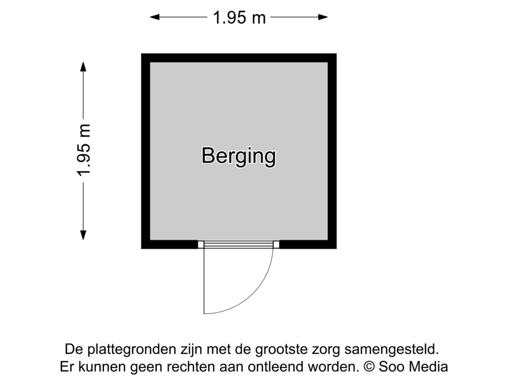 View floorplan of Berging of Amsteldijk 126-H