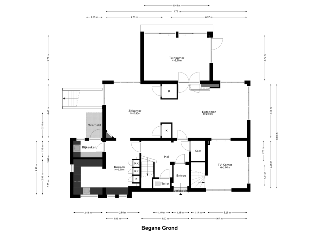 View floorplan of Begane Grond of Roerzicht 9