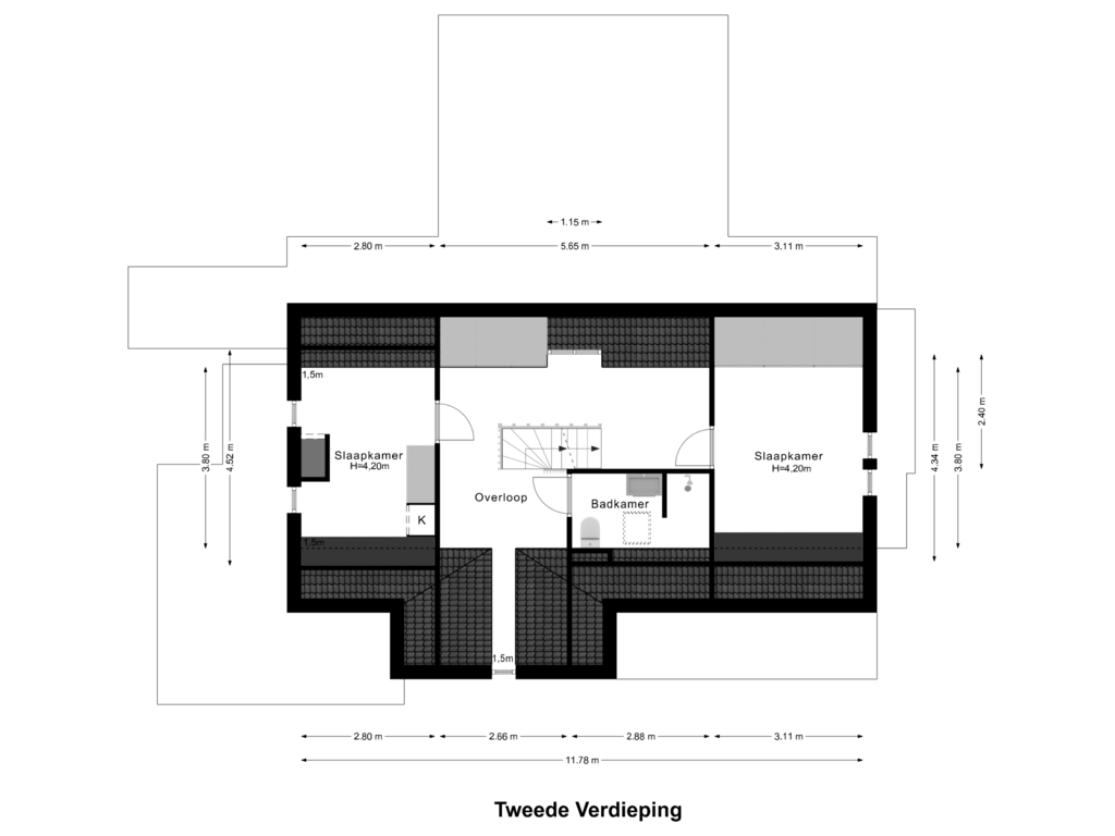 View floorplan of Tweede Verdieping of Roerzicht 9