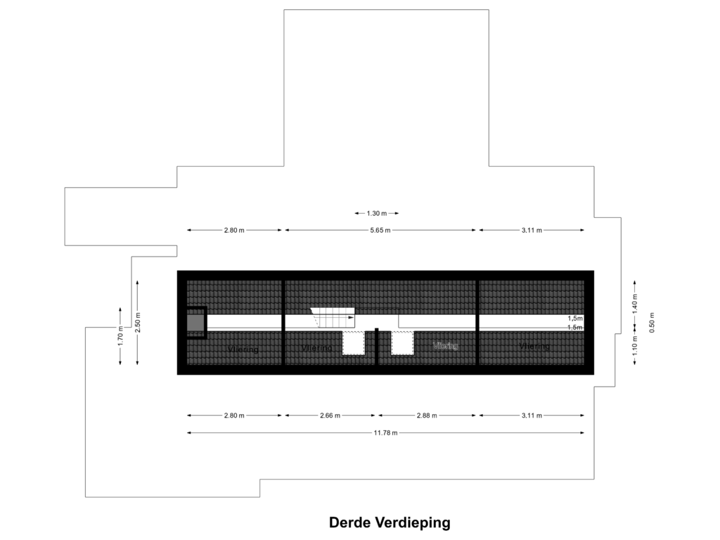 View floorplan of Derde Verdieping of Roerzicht 9