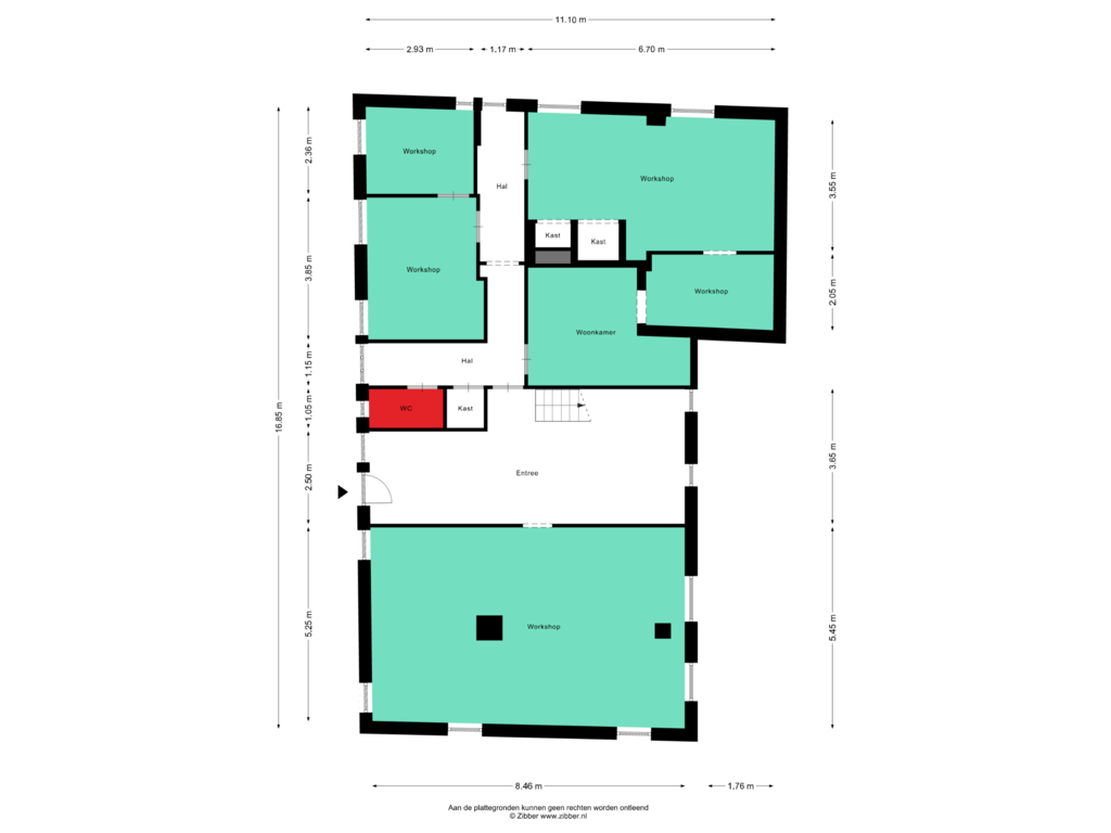 Bekijk plattegrond van Bijgebouw van Deursenseweg 6