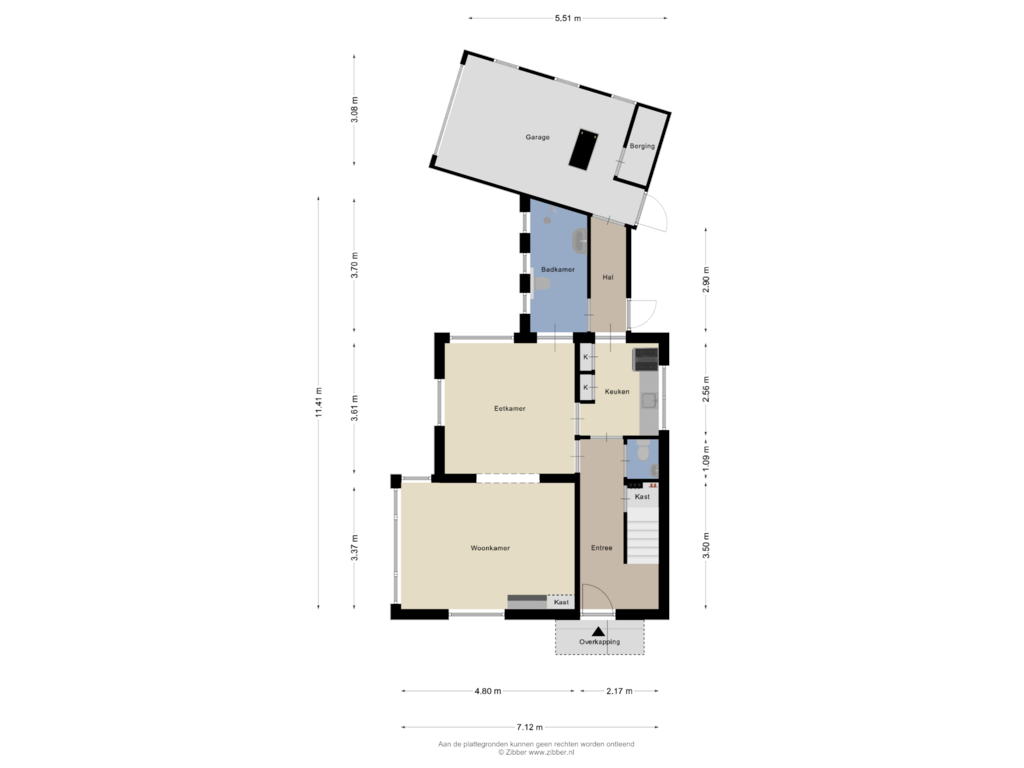 Bekijk plattegrond van Begane grond van Kruisbrinkseweg 14