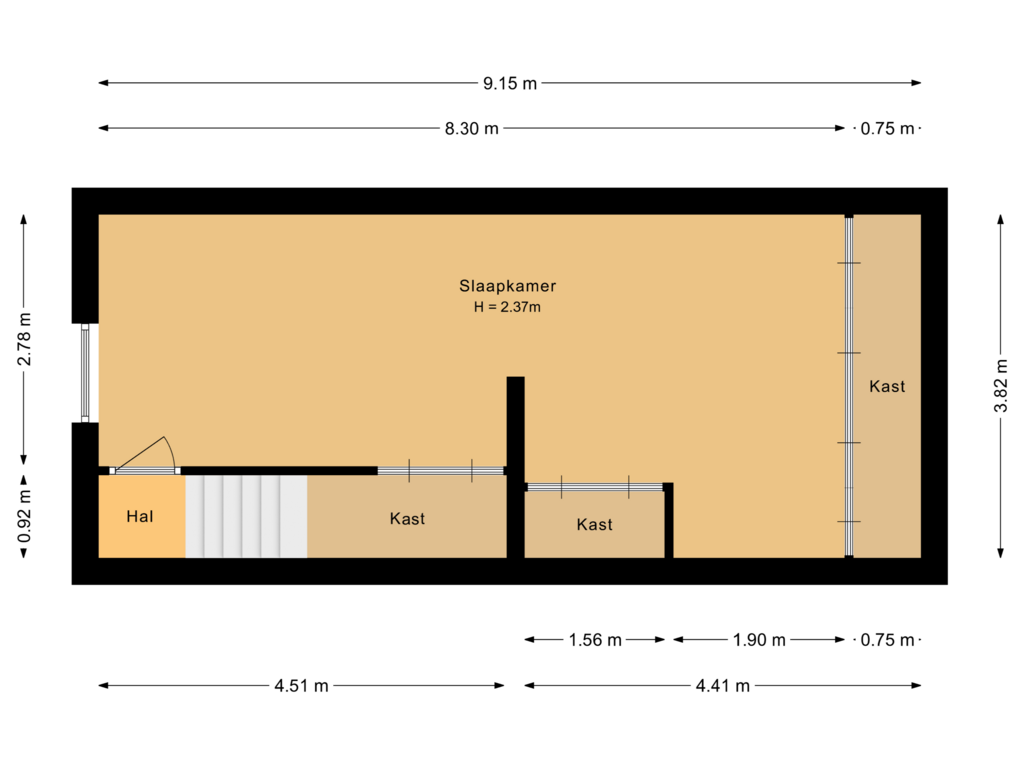 View floorplan of Souterrain of Prinses Carolinalaan 13