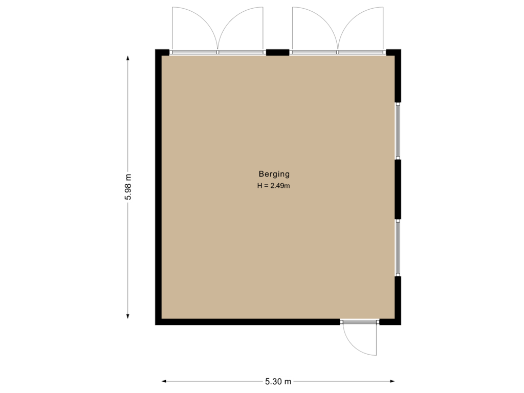 View floorplan of Berging of Prinses Carolinalaan 13