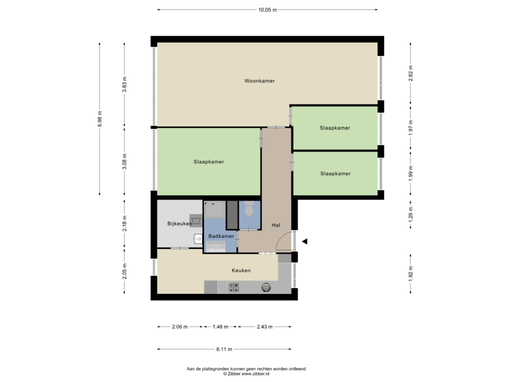 Bekijk plattegrond van Appartement van Kerkstraat 140