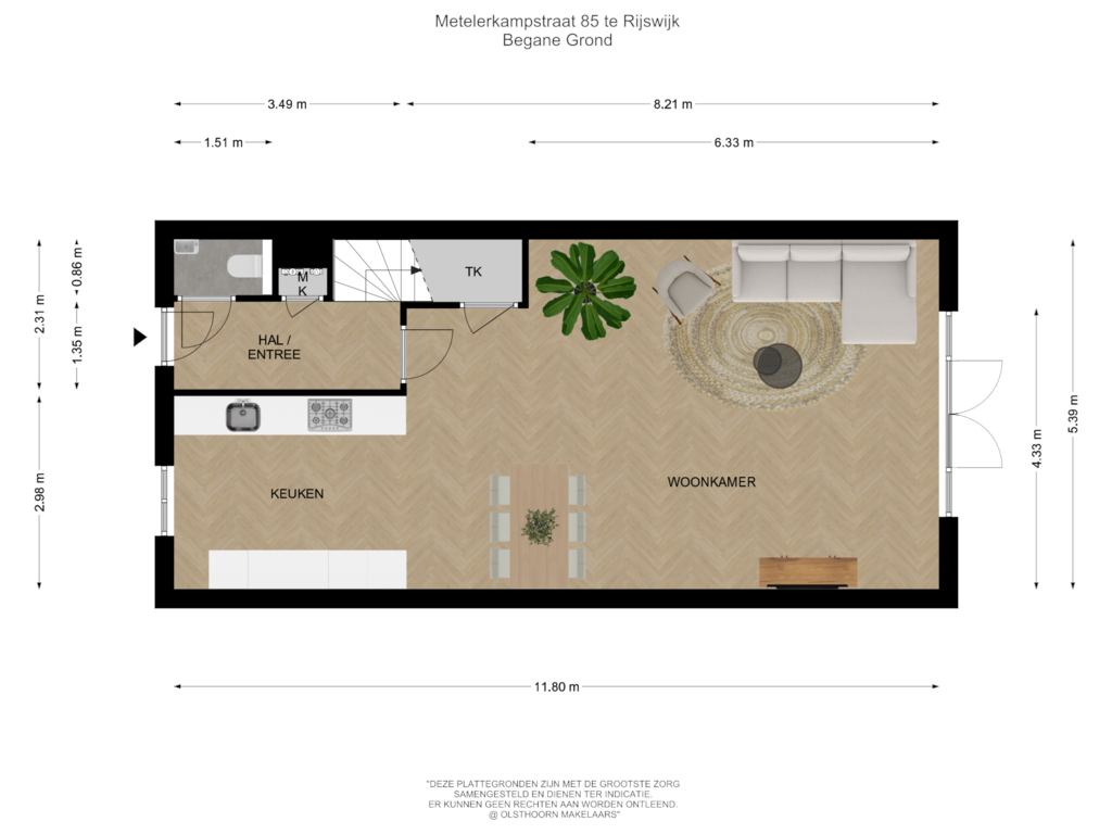 View floorplan of Begane Grond of Metelerkampstraat 85