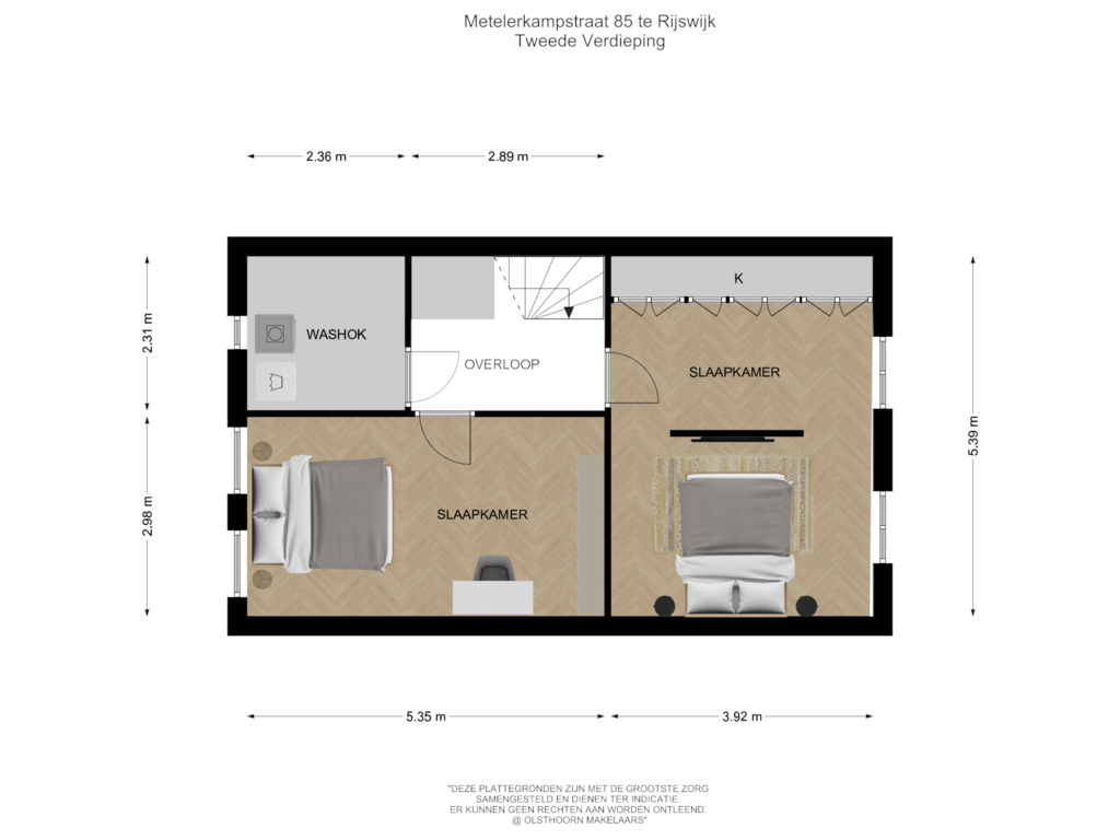 View floorplan of Eerste Verdieping of Metelerkampstraat 85