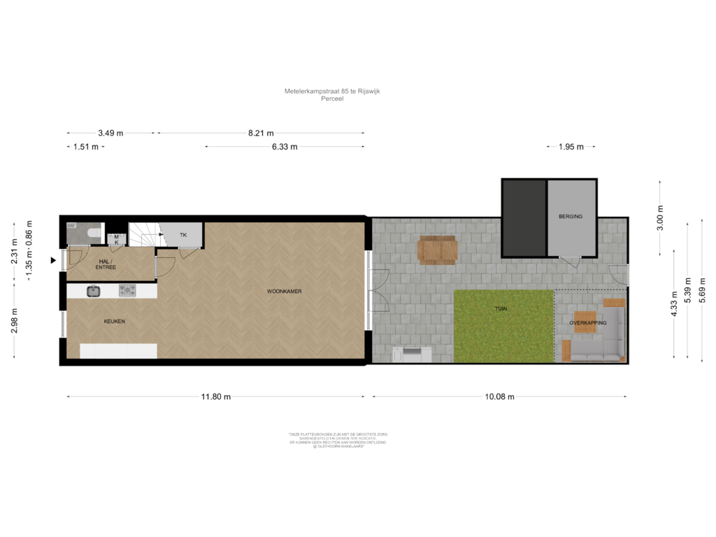 View floorplan of Perceel of Metelerkampstraat 85