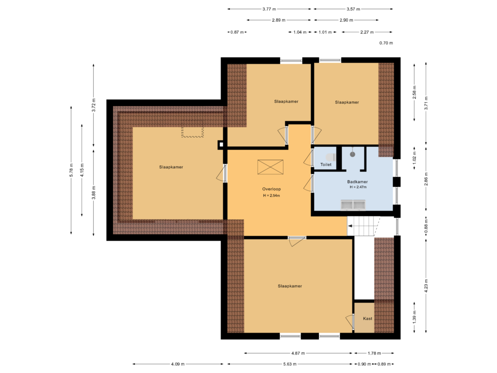 View floorplan of Eerste verdieping of Mounpaed 1