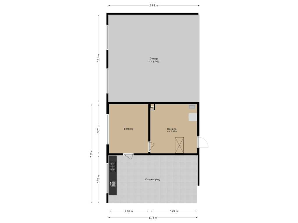 View floorplan of Berging of Mounpaed 1