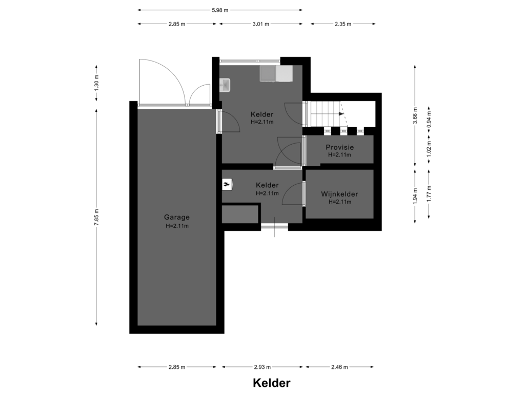 Bekijk plattegrond van Kelder van Sint Rochusweg 5