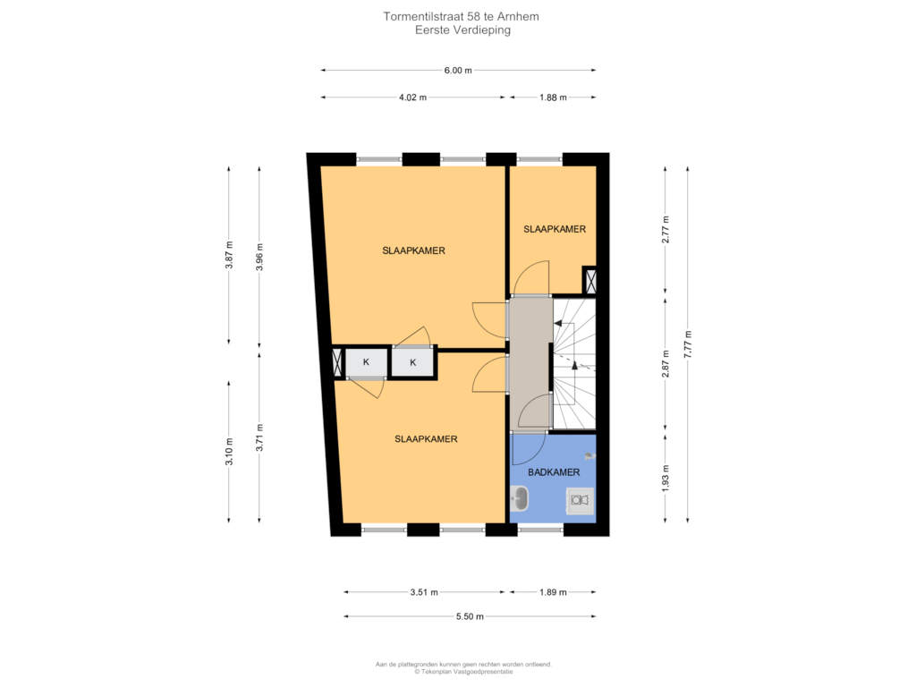 View floorplan of Eerste Verdieping of Tormentilstraat 58