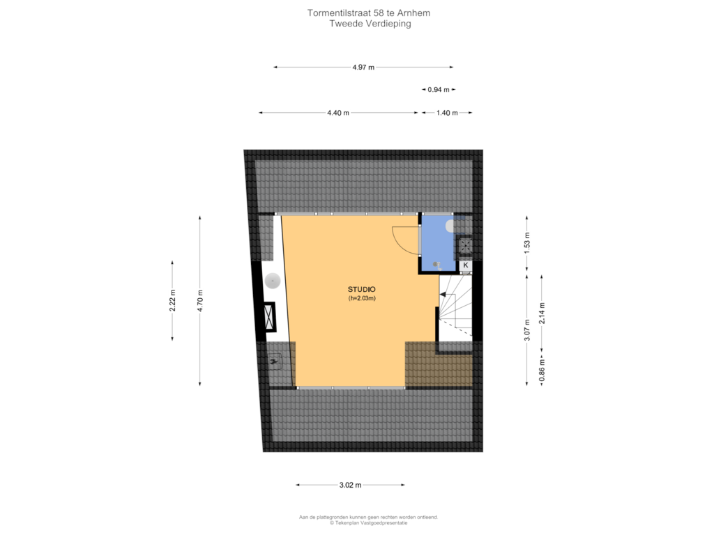 View floorplan of Tweede Verdieping of Tormentilstraat 58