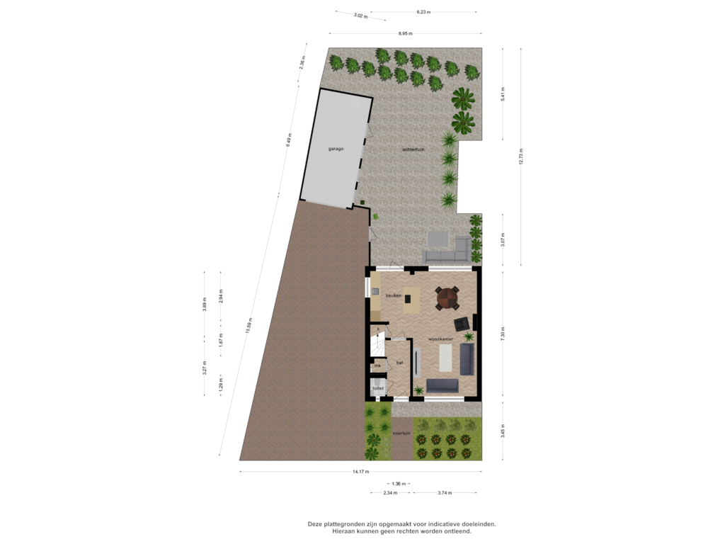 Bekijk plattegrond van Overzicht woning van Christiaan Huygenslaan 1