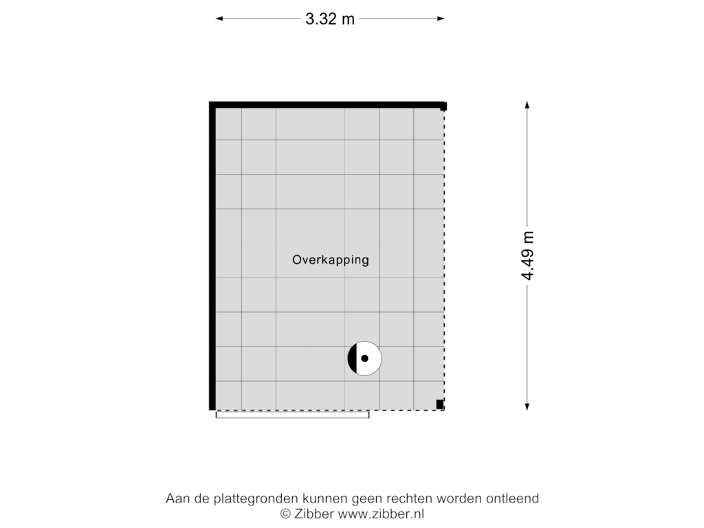 View floorplan of Overkapping of Pastelblauw 9