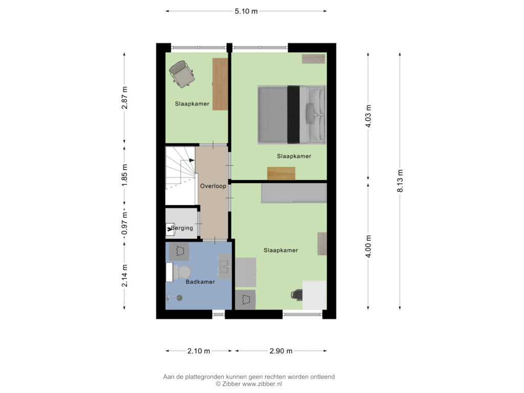 Bekijk plattegrond van Eerste Verdieping van Heideblauwtje 13