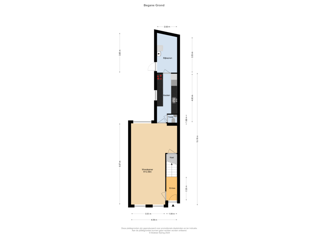 Bekijk plattegrond van Begane Grond van Snelliusstraat 11