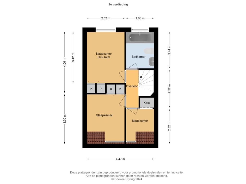 Bekijk plattegrond van 2e Verdieping van Snelliusstraat 11