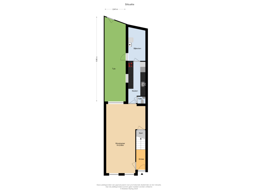 Bekijk plattegrond van Situatie van Snelliusstraat 11