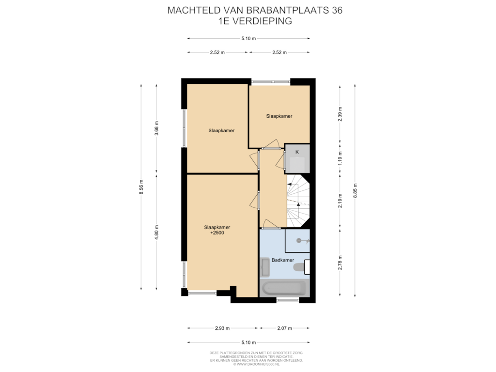 Bekijk plattegrond van 1E Verdieping van Machteld van Brabantplaats 36