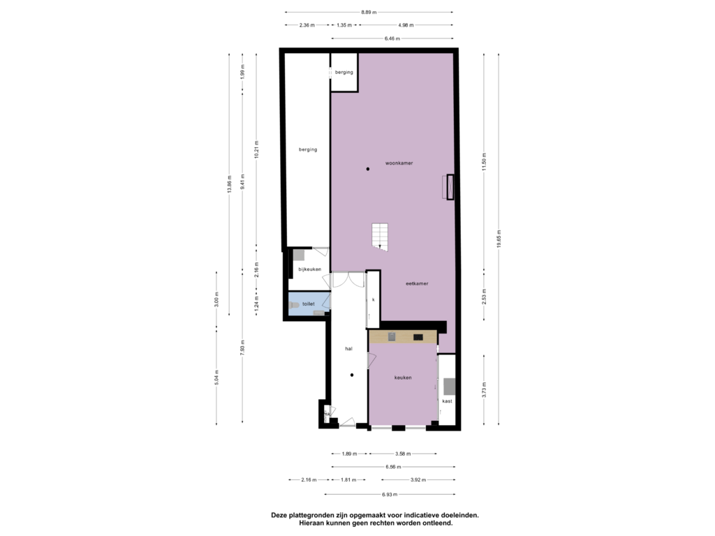 Bekijk plattegrond van Begane grond van Oosterstraat 50-A