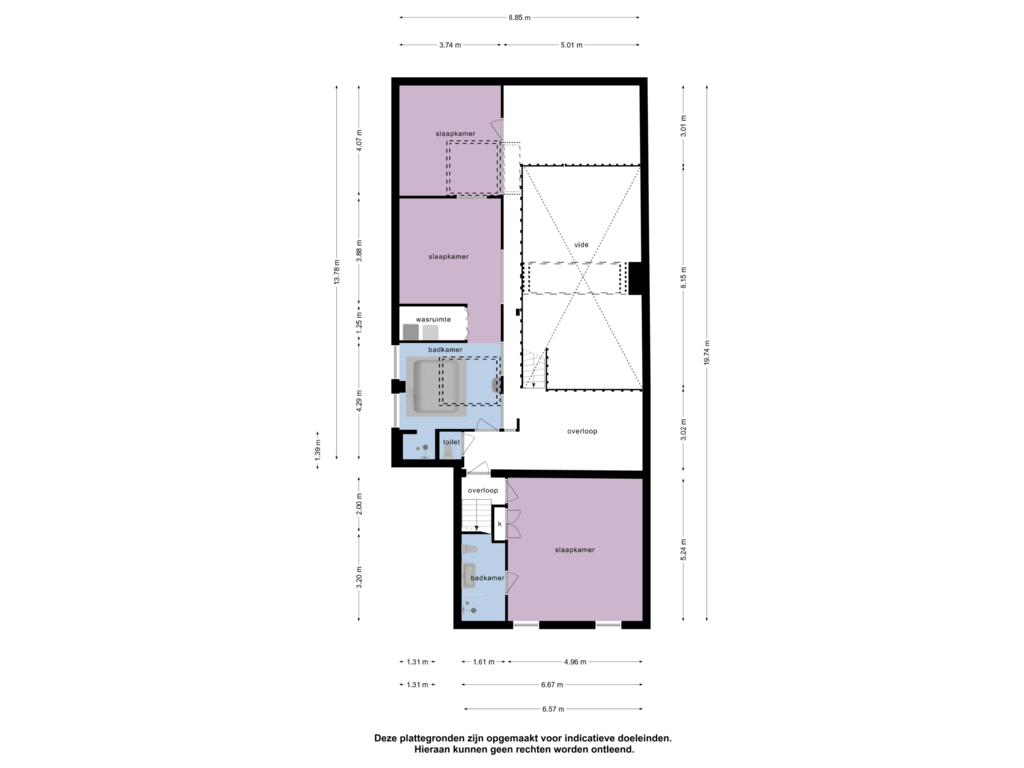 Bekijk plattegrond van 1e verdieping van Oosterstraat 50-A