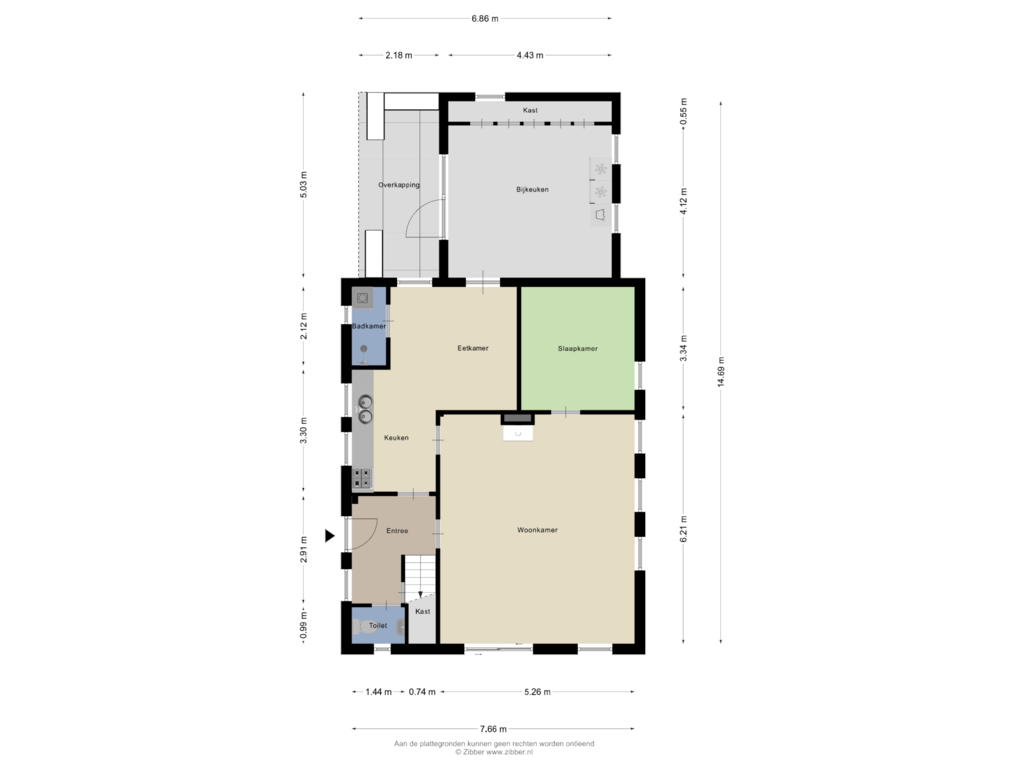 Bekijk plattegrond van Begane Grond van Molenweg 3