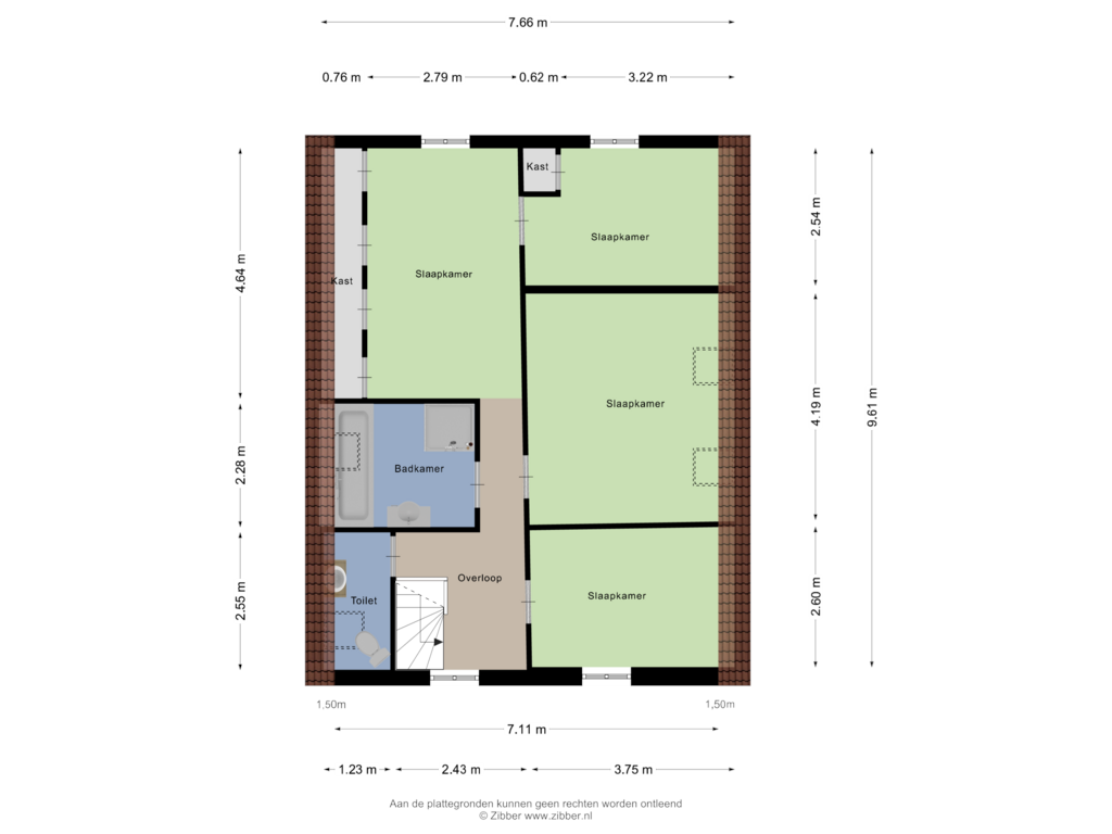 Bekijk plattegrond van Eerste Verdieping van Molenweg 3