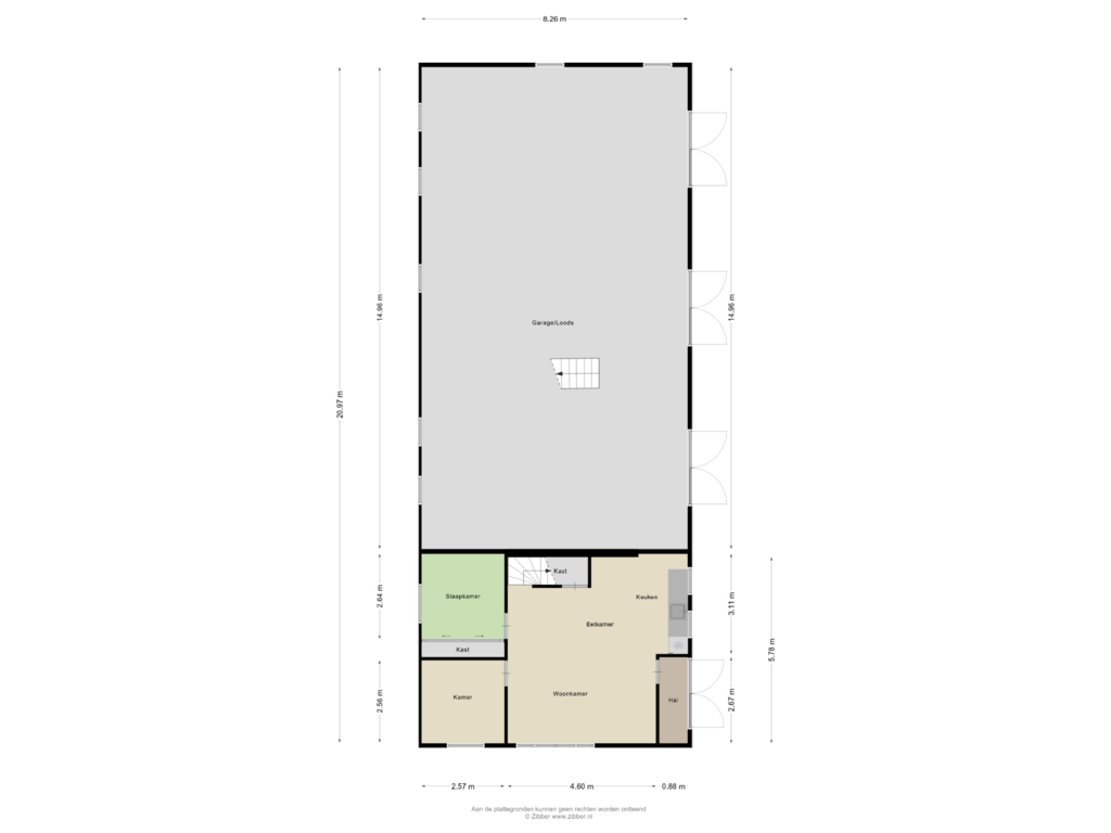 Bekijk plattegrond van Gastenverblijf van Molenweg 3