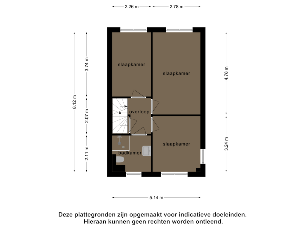 View floorplan of 1e verdieping of Zuiderkeerkring 159