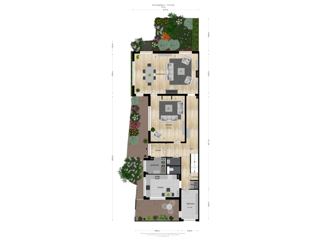 Bekijk plattegrond van Tuin van Koningslaan 1