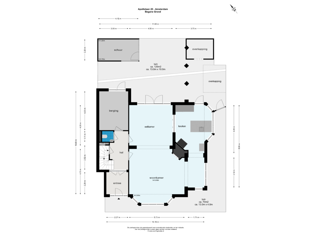 View floorplan of BEGANE GROND of Apollolaan 20