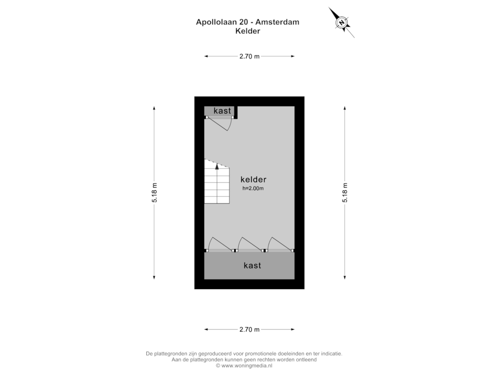 View floorplan of KELDER of Apollolaan 20