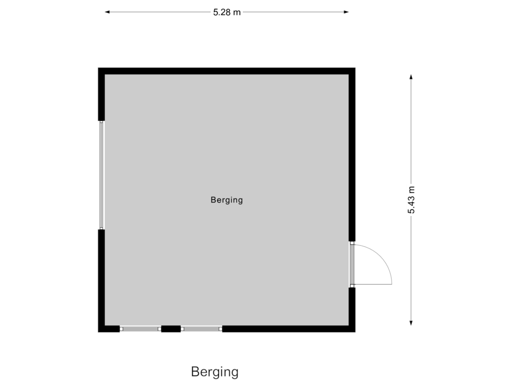 View floorplan of Berging of Kruizemunthof 5