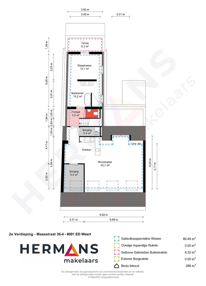Foto 9 van Maasstraat 36 - Appartement 4