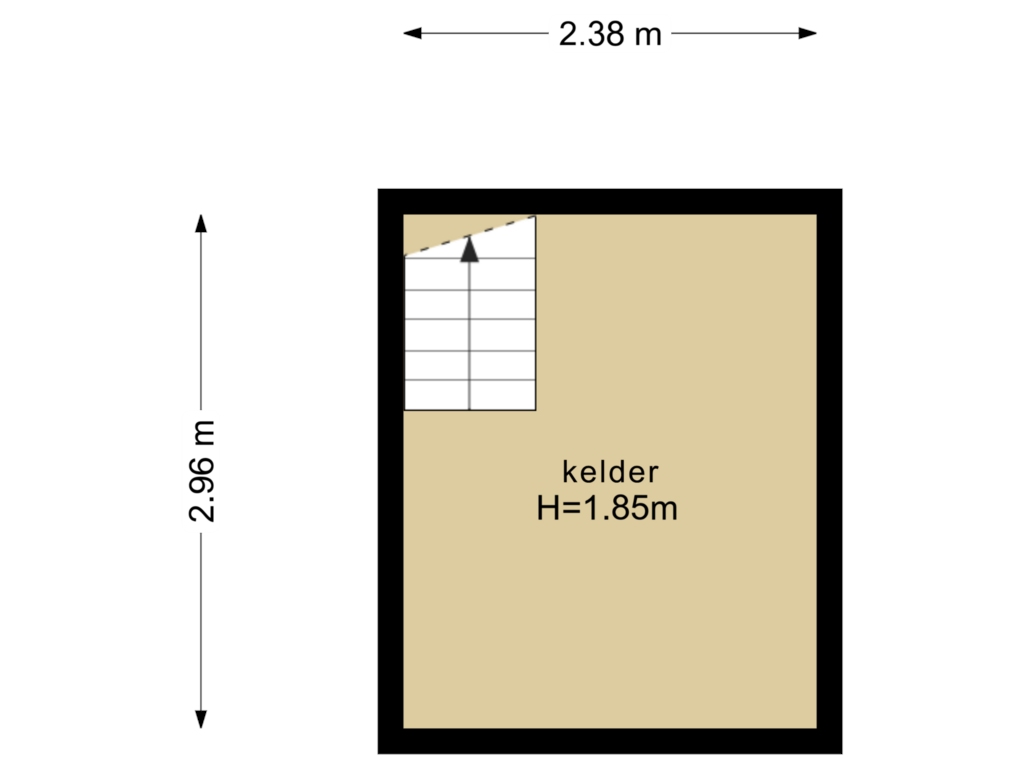 Bekijk plattegrond van Kelder van Schrikslaan 34-A