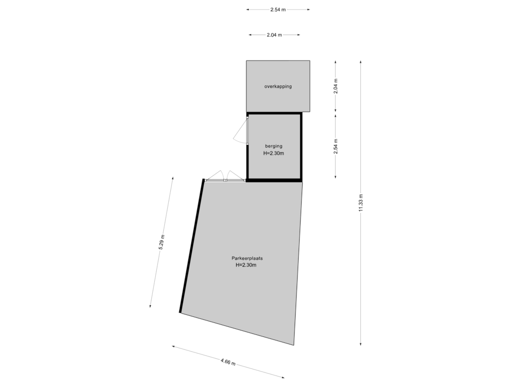 Bekijk plattegrond van Berging van Schrikslaan 34-A