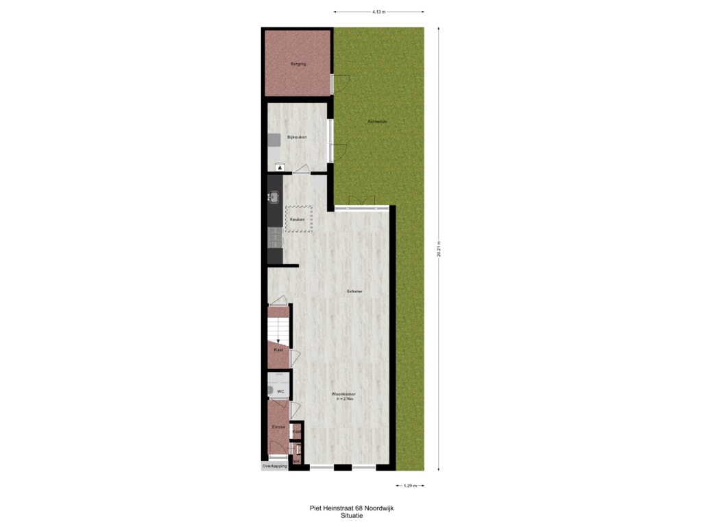 View floorplan of Situatie of Piet Heinstraat 68