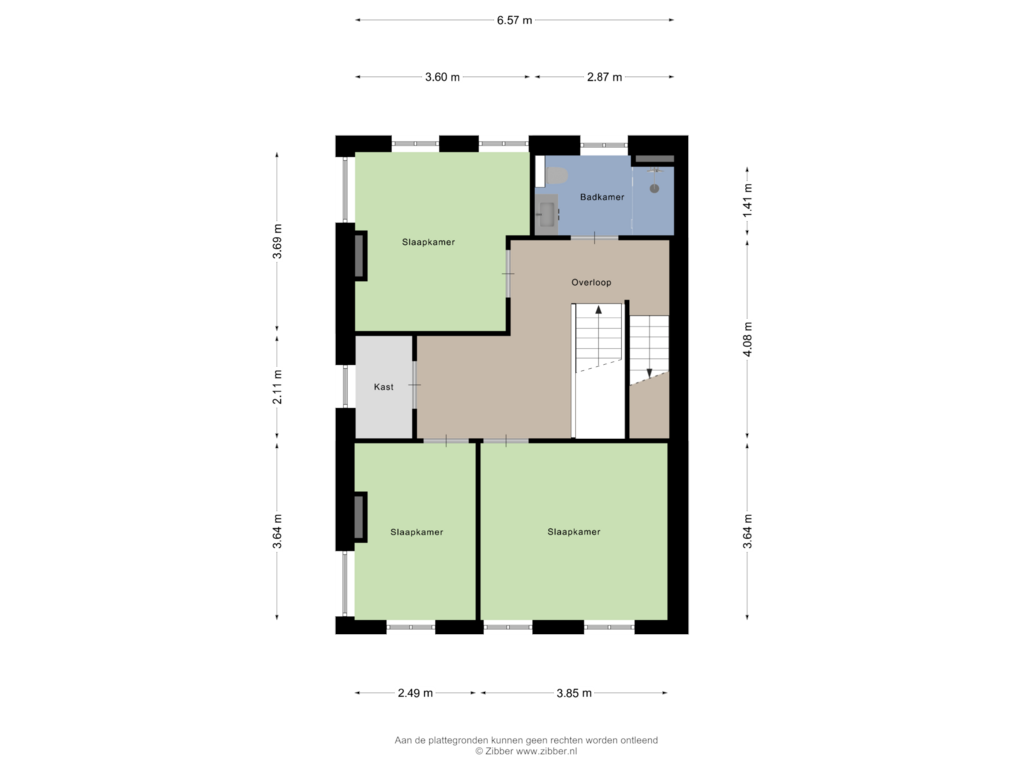 Bekijk plattegrond van Eerste Verdieping van Markt 3